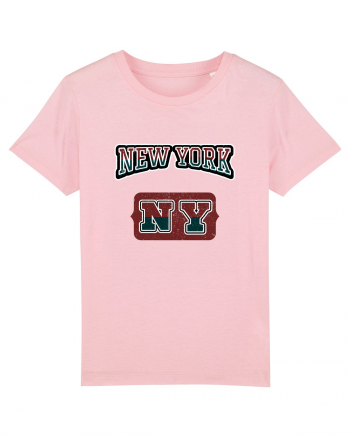 Retro Vintage New York College Jersey Cotton Pink