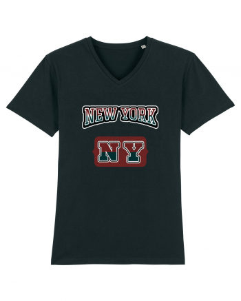 Retro Vintage New York College Jersey Black