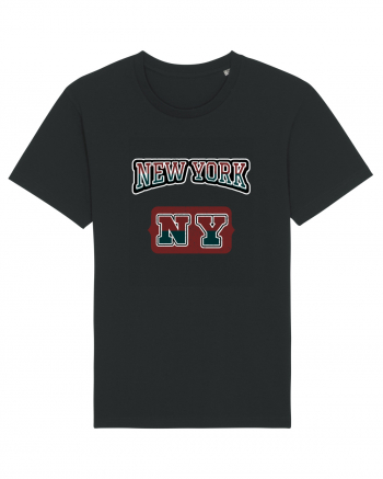 Retro Vintage New York College Jersey Black