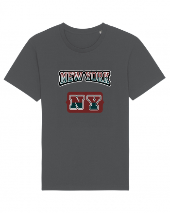 Retro Vintage New York College Jersey Anthracite