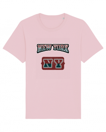 Retro Vintage New York College Jersey Cotton Pink