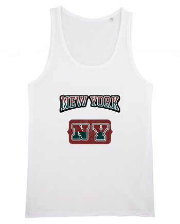 Retro Vintage New York College Jersey White