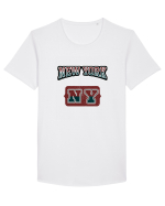 Retro Vintage New York College Jersey Tricou mânecă scurtă guler larg Bărbat Skater
