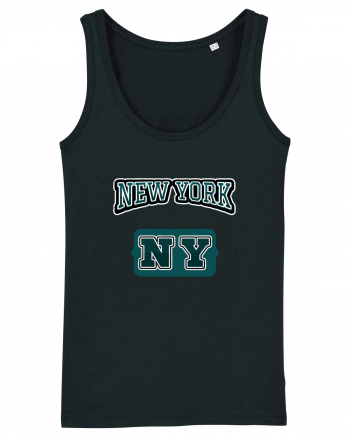 Retro Vintage New York College Jersey Black