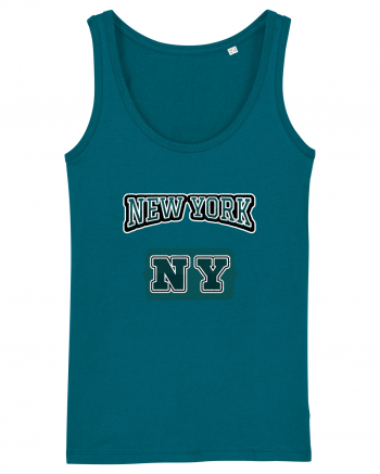 Retro Vintage New York College Jersey Ocean Depth