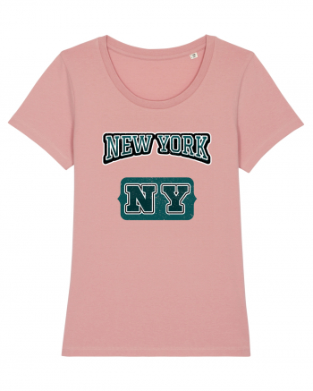 Retro Vintage New York College Jersey Canyon Pink