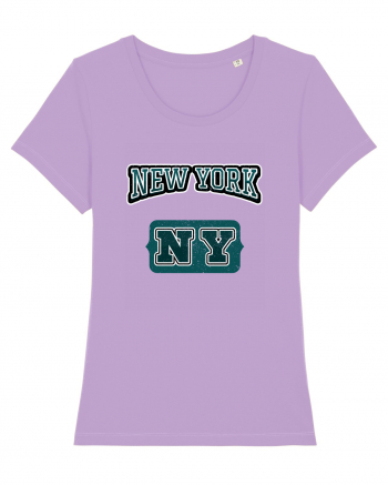 Retro Vintage New York College Jersey Lavender Dawn