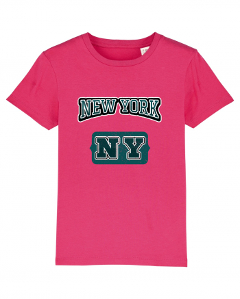 Retro Vintage New York College Jersey Raspberry