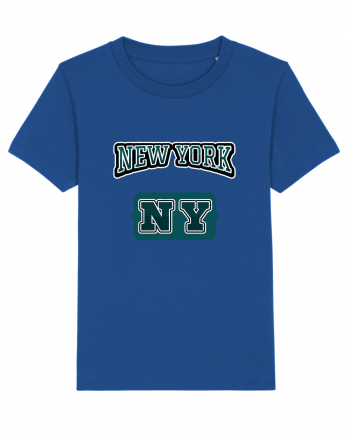 Retro Vintage New York College Jersey Majorelle Blue