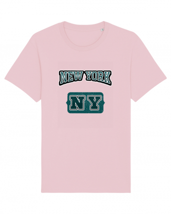 Retro Vintage New York College Jersey Cotton Pink