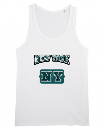 Retro Vintage New York College Jersey White