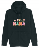 MAMA Retro Wild Flower Hanorac cu fermoar Unisex Connector