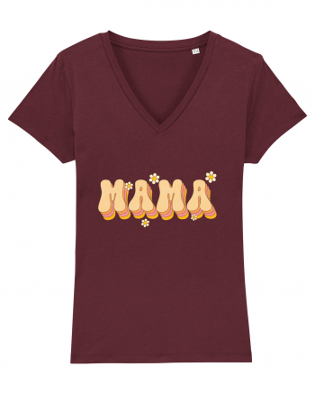 MAMA Retro Flowers Burgundy