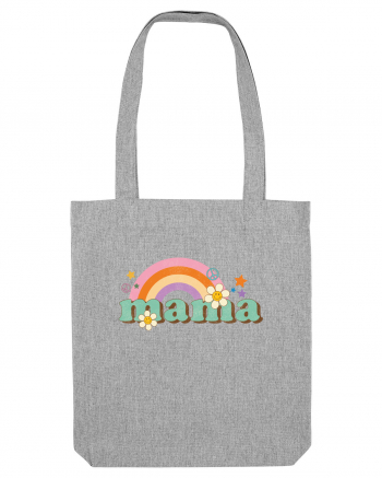 MAMA Retro Rainbow Heather Grey