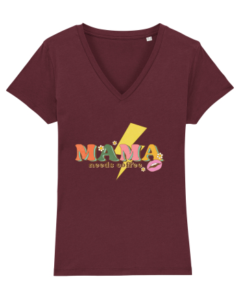 Mama Needs Coffee Burgundy