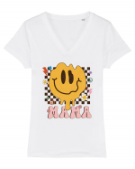 Mama Smiley Tricou mânecă scurtă guler V Damă Evoker