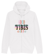 Good Vibes Only Vintage Hanorac cu fermoar Unisex Connector