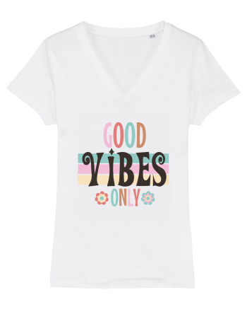 Good Vibes Only Vintage White