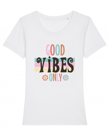 Good Vibes Only Vintage White