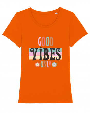 Good Vibes Only Vintage Bright Orange
