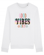 Good Vibes Only Vintage Bluză mânecă lungă Unisex Rise