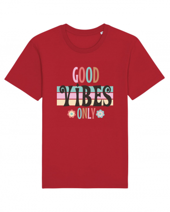 Good Vibes Only Vintage Red