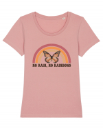 No Rain, No Rainbows Tricou mânecă scurtă guler larg fitted Damă Expresser