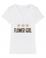 Flower Girl Tricou mânecă scurtă guler V Damă Evoker