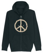 Peace Flowers Daisy Hanorac cu fermoar Unisex Connector