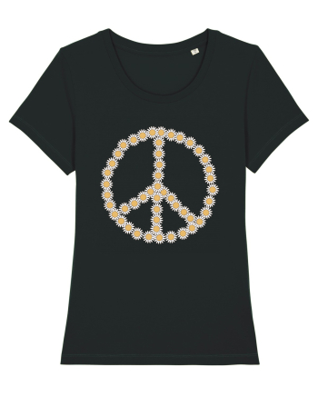 Peace Flowers Daisy Black