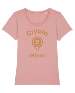 Crypto Miner Tricou mânecă scurtă guler larg fitted Damă Expresser