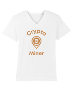 Crypto Miner Tricou mânecă scurtă guler V Bărbat Presenter