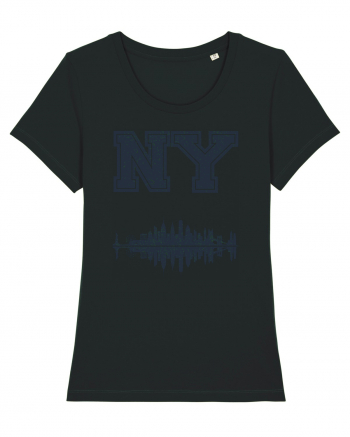 Retro Vintage New York College Jersey Black