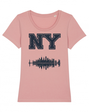 Retro Vintage New York College Jersey Canyon Pink