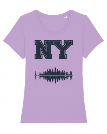 Retro Vintage New York College Jersey Lavender Dawn