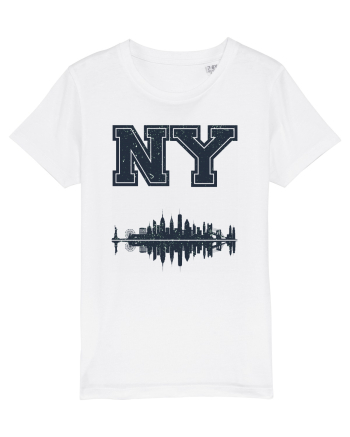 Retro Vintage New York College Jersey White