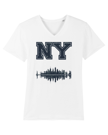 Retro Vintage New York College Jersey White