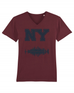 Retro Vintage New York College Jersey Tricou mânecă scurtă guler V Bărbat Presenter