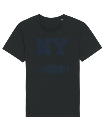 Retro Vintage New York College Jersey Black