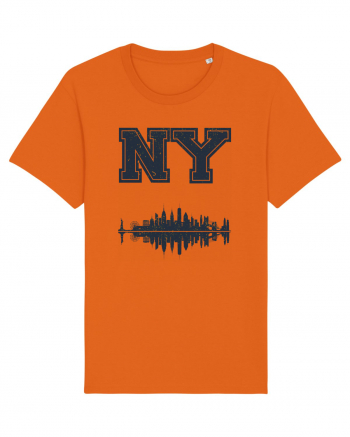 Retro Vintage New York College Jersey Bright Orange