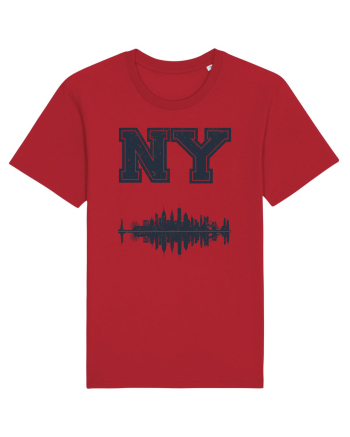 Retro Vintage New York College Jersey Red