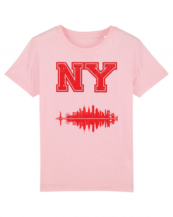 Retro Vintage New York College Jersey Cotton Pink