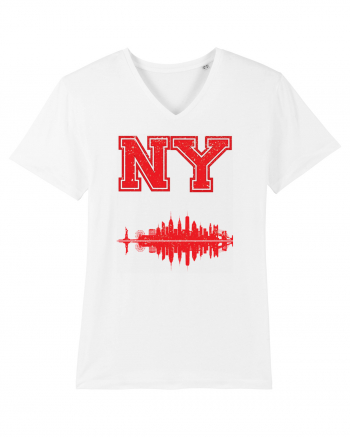 Retro Vintage New York College Jersey White