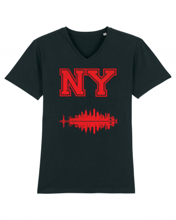 Retro Vintage New York College Jersey Black