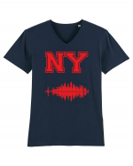 Retro Vintage New York College Jersey Tricou mânecă scurtă guler V Bărbat Presenter