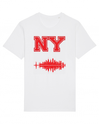 Retro Vintage New York College Jersey White