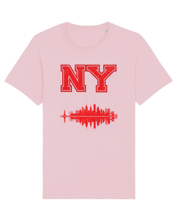 Retro Vintage New York College Jersey Cotton Pink