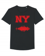 Retro Vintage New York College Jersey Tricou mânecă scurtă guler larg Bărbat Skater