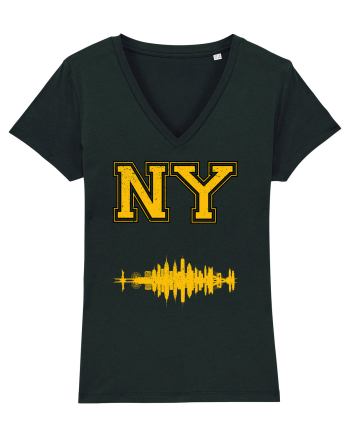 Retro Vintage New York College Jersey Black