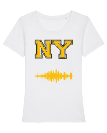 Retro Vintage New York College Jersey White